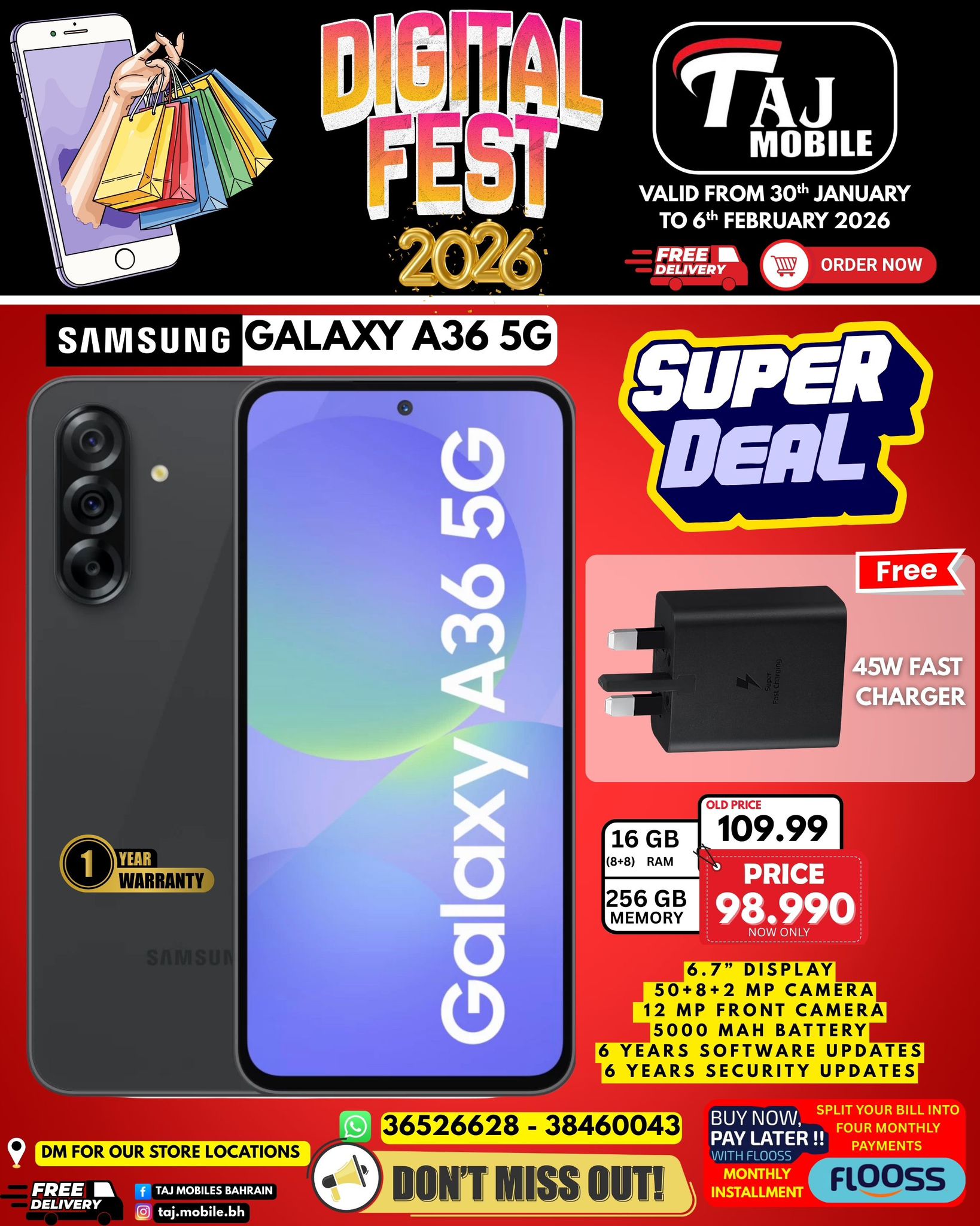 Taj Mobiles Bahrain Offers from 30 January to 6 February 2026 Digital Festival