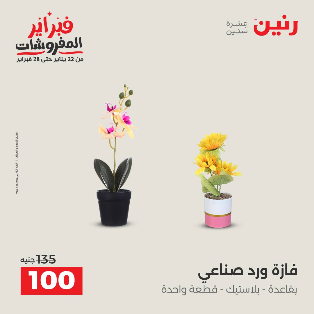 عروض رنين مصر من 3 حتى 4 فبراير 2026 عروض قطع الديكور