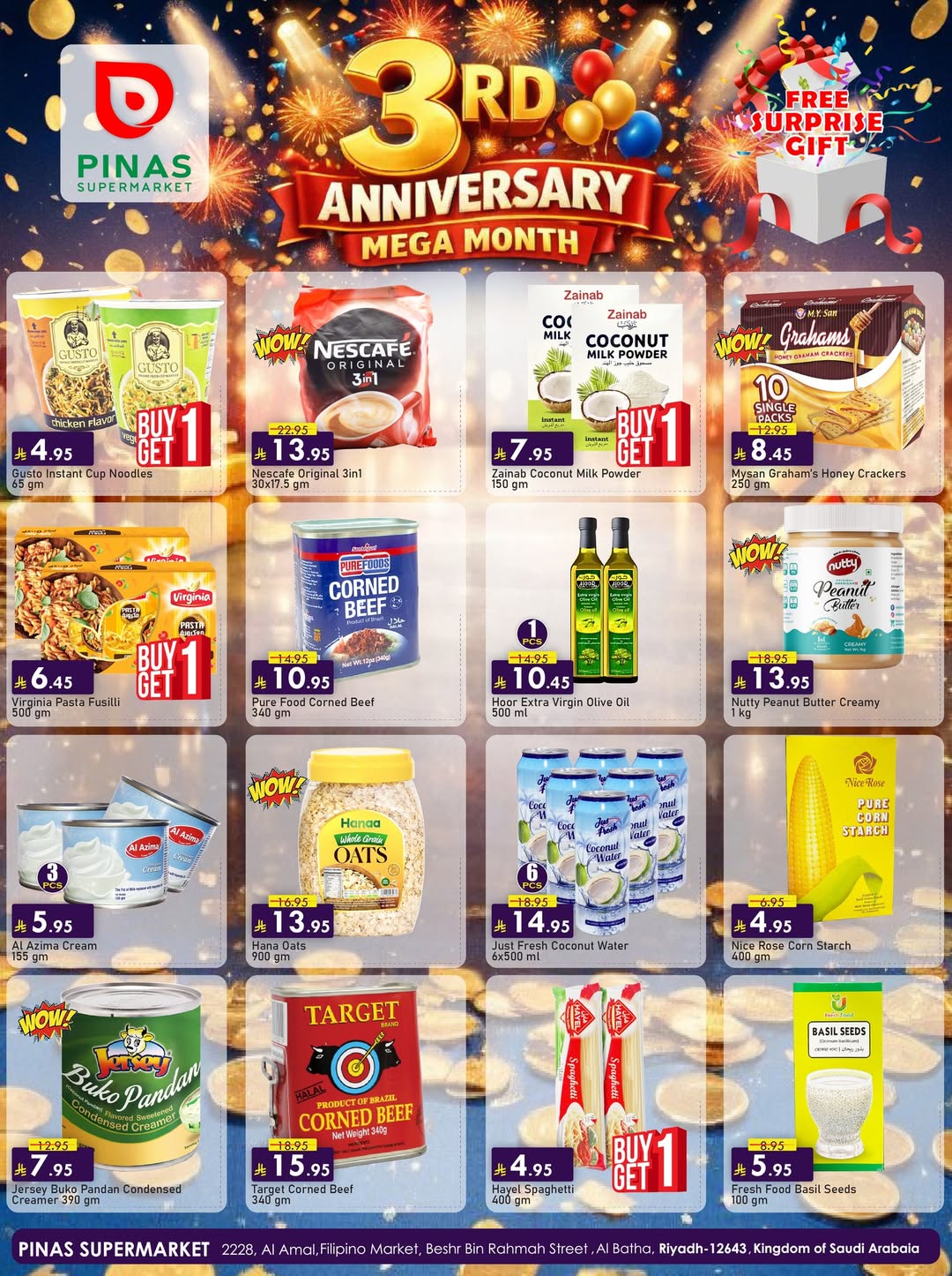 Pinas Supermarket  Riyadh and Batha  Offers from 4 to 10 February Anniversary offers