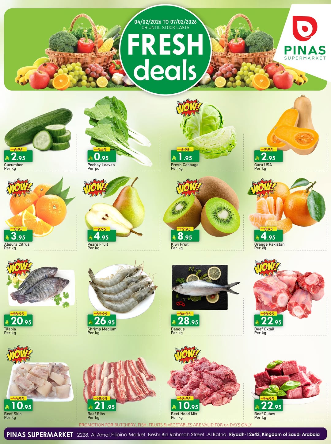 Pinas Supermarket  Riyadh and Batha  Offers from 4 to 10 February Anniversary offers