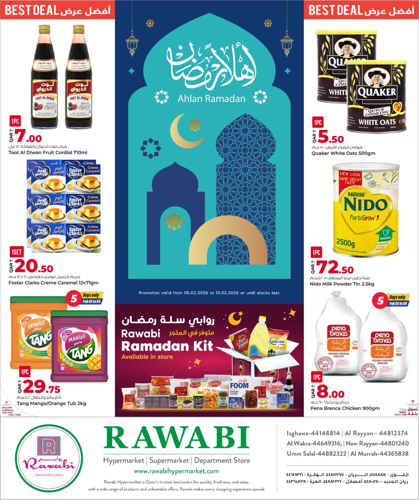 Offres Marchés de Rawabi Qatar de 5 à 13 février 2026 Offres Ahlan Ramadan - Page 1