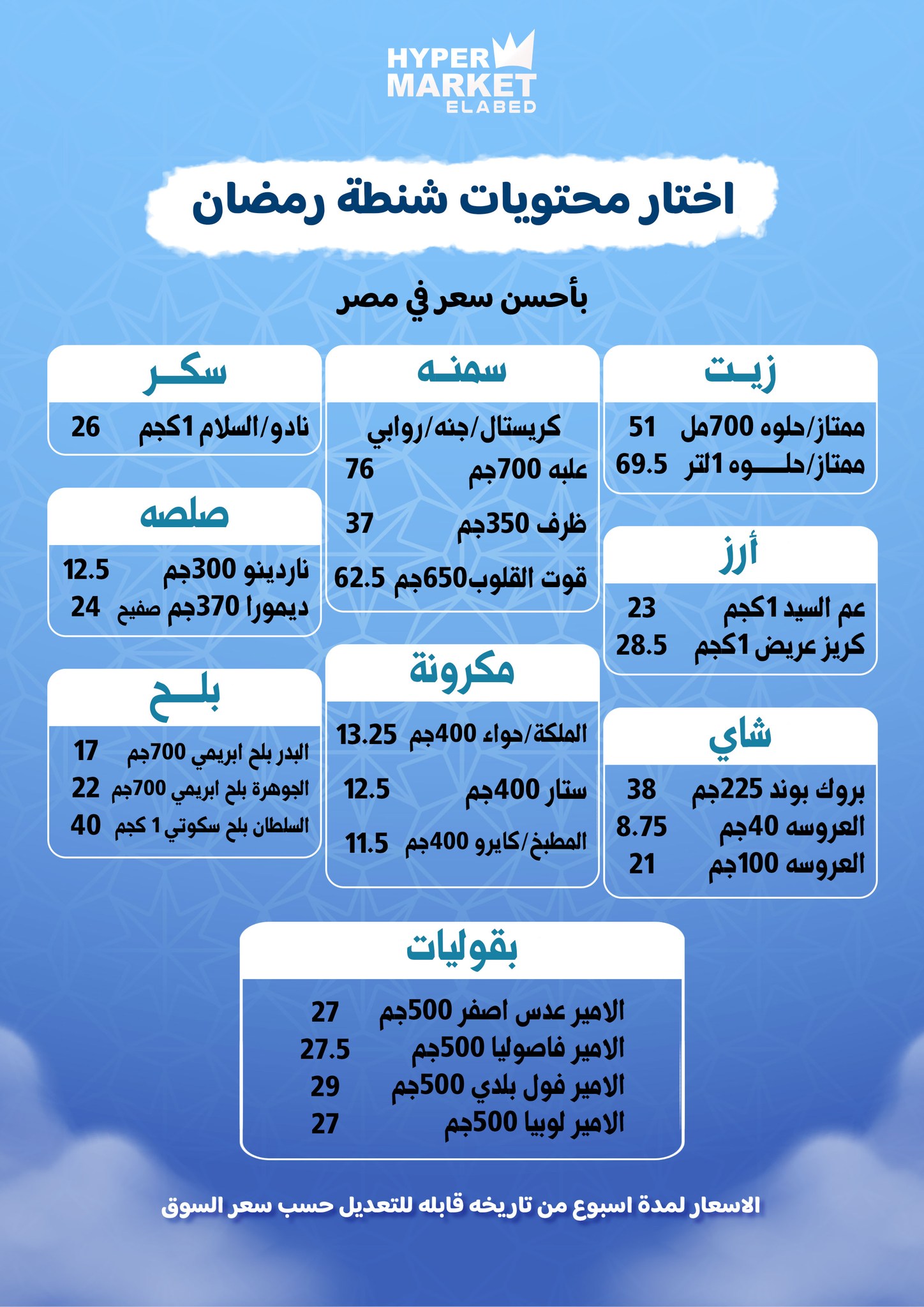 El abed Hypermarket Egypt Offers from 5 to 10 February 2026 Ramadan Mubarak Offers