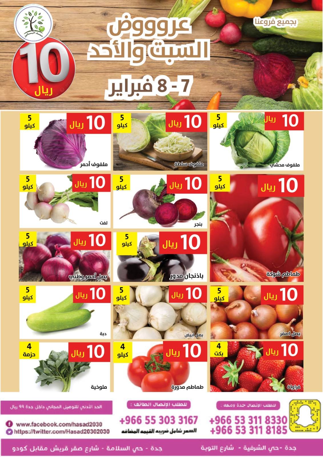 Hasad Albasatin Saudi Arabia Offers from 7 to 8 February 2026 Everything for only 10 riyals