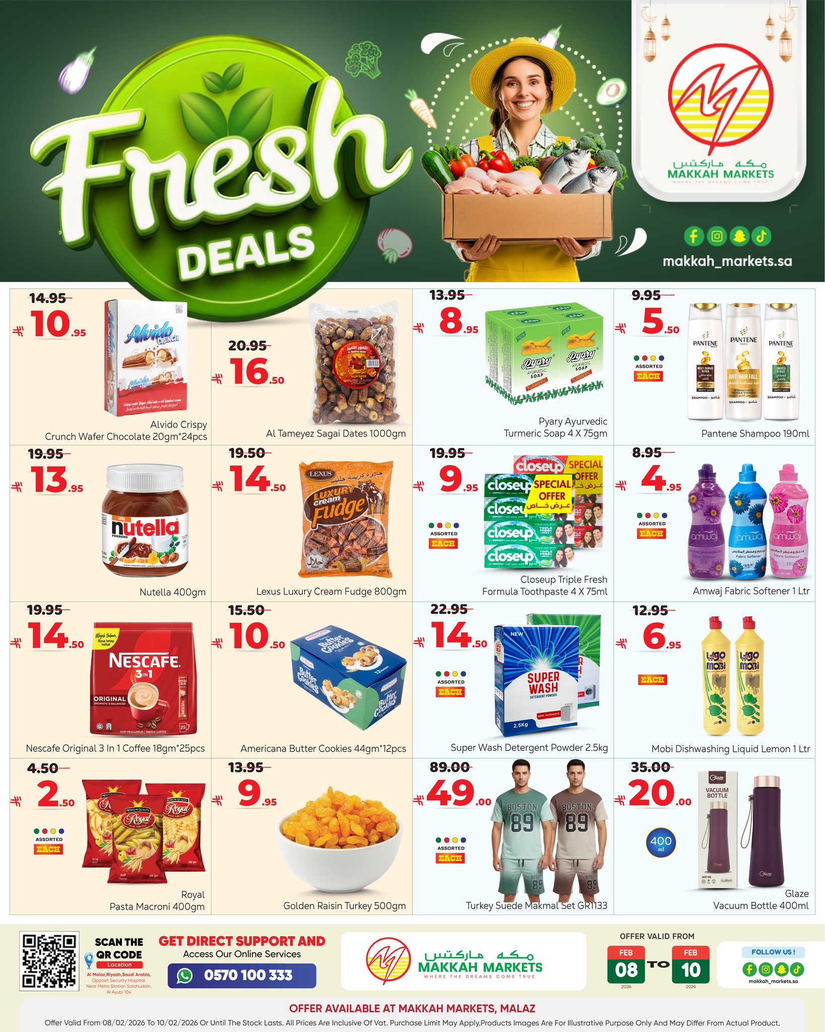Makkah Hypermarket  Malaz  Offers from 8 to 10 February Fresh deals