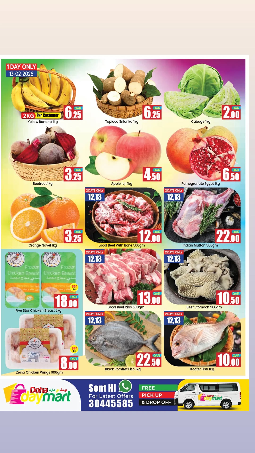 Offres Doha Day mart Qatar de 12 à 14 février 2026 Baisse de prix