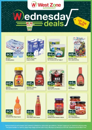 West Zone supermarket UAE Offers Wednesday 18 February Wednesday Deals