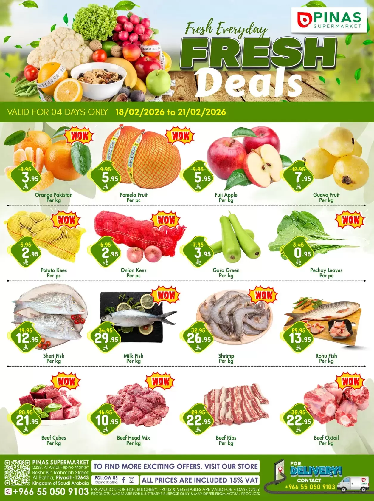 Pinas Supermarket  Riyadh and Batha  Offers from 18 to 24 February Anniversary offers