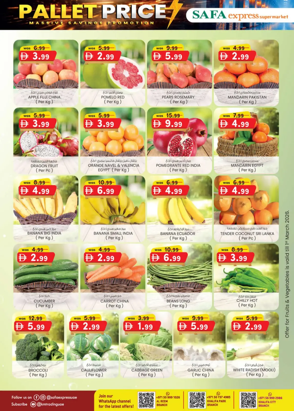 Offres Safa Express Émirats arabes unis de 26 février à 8 mars 2026 Prix de la Palette - Page 8