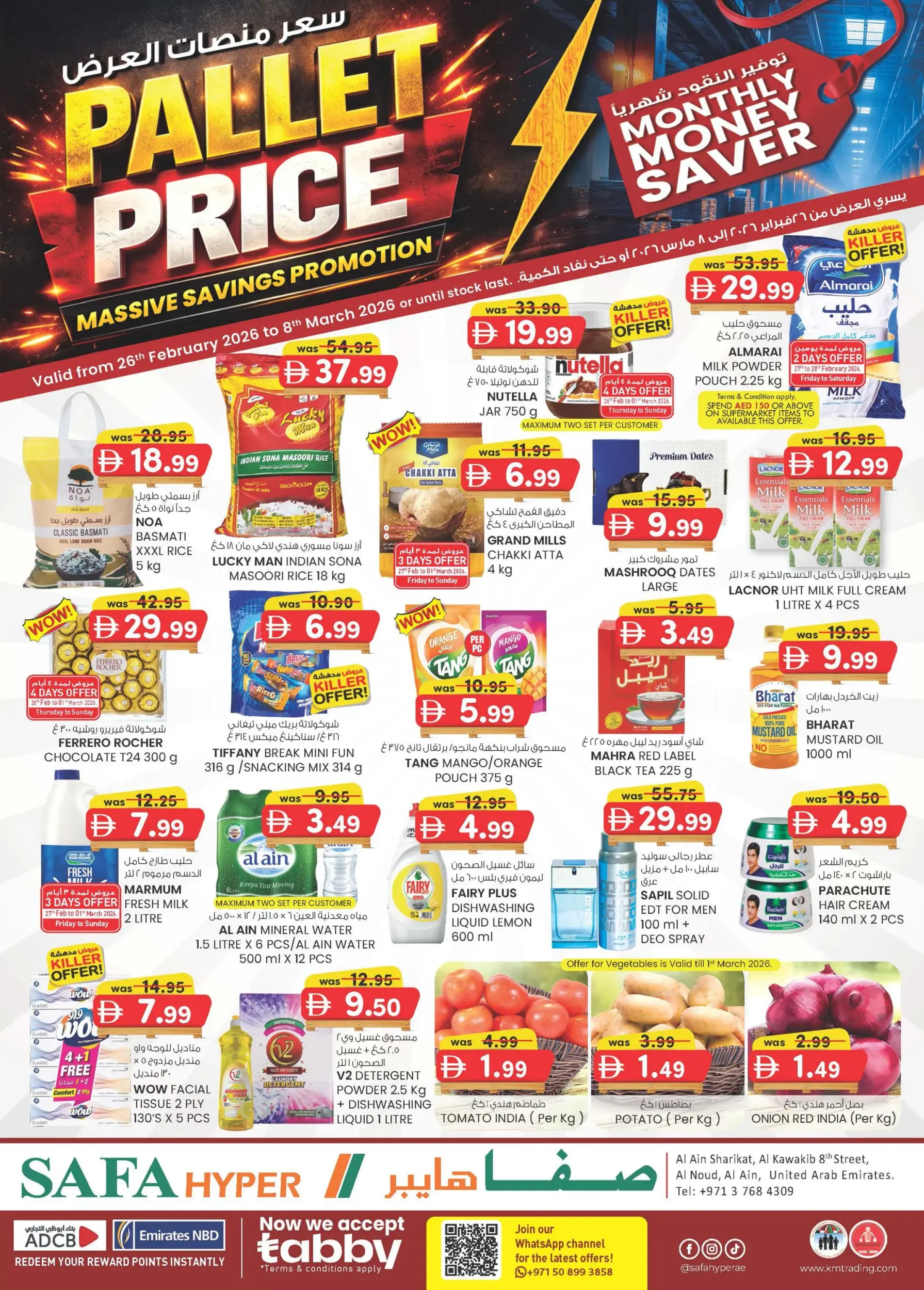 SAFA Hypermarket  Al Ain  Offers from 26 February to 8 March PALLET PRICE - Page 1