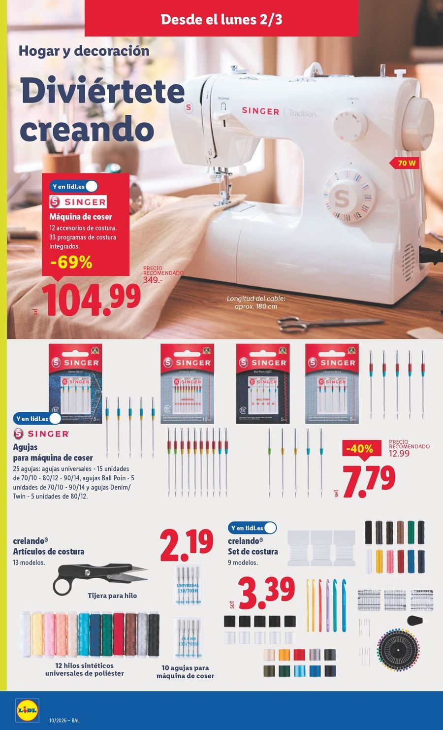 Ofertas de Lidl España de 2 a 8 marzo 2026 Ofertas de bazar