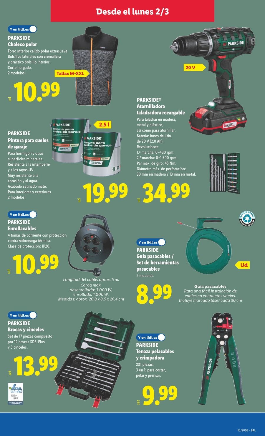 Ofertas de Lidl España de 2 a 8 marzo 2026 Ofertas de bazar