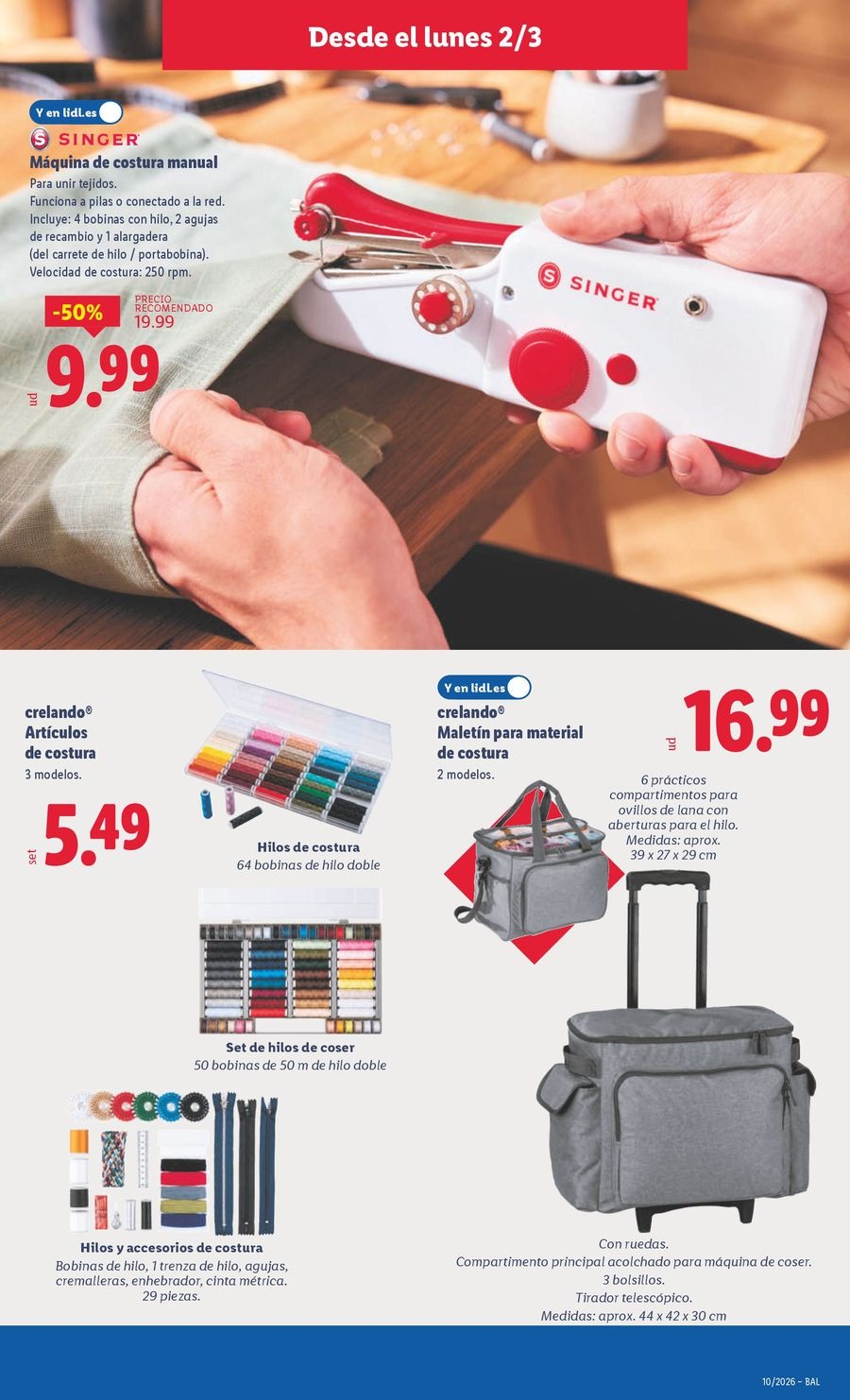 Ofertas de Lidl España de 2 a 8 marzo 2026 Ofertas de bazar