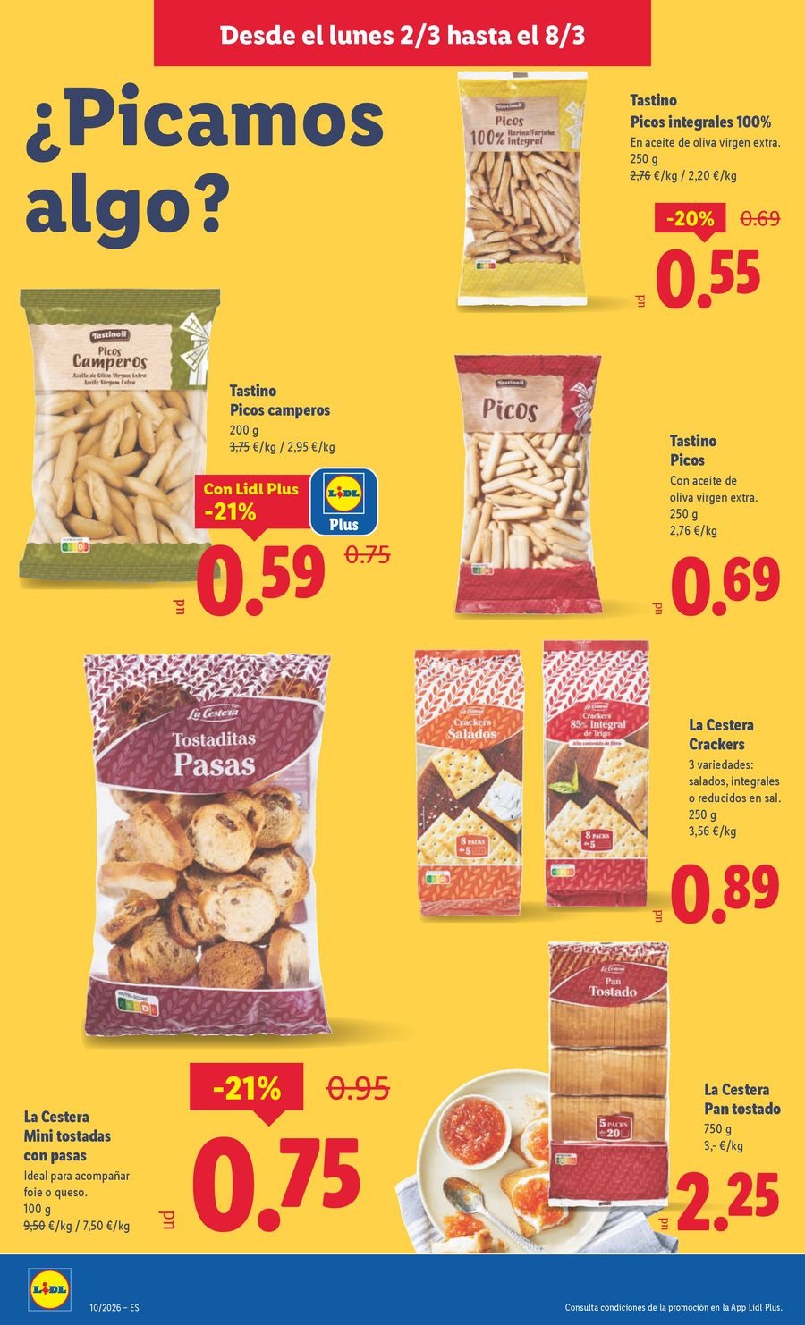 Ofertas de Lidl España de 2 a 8 marzo 2026 ofertas semanales