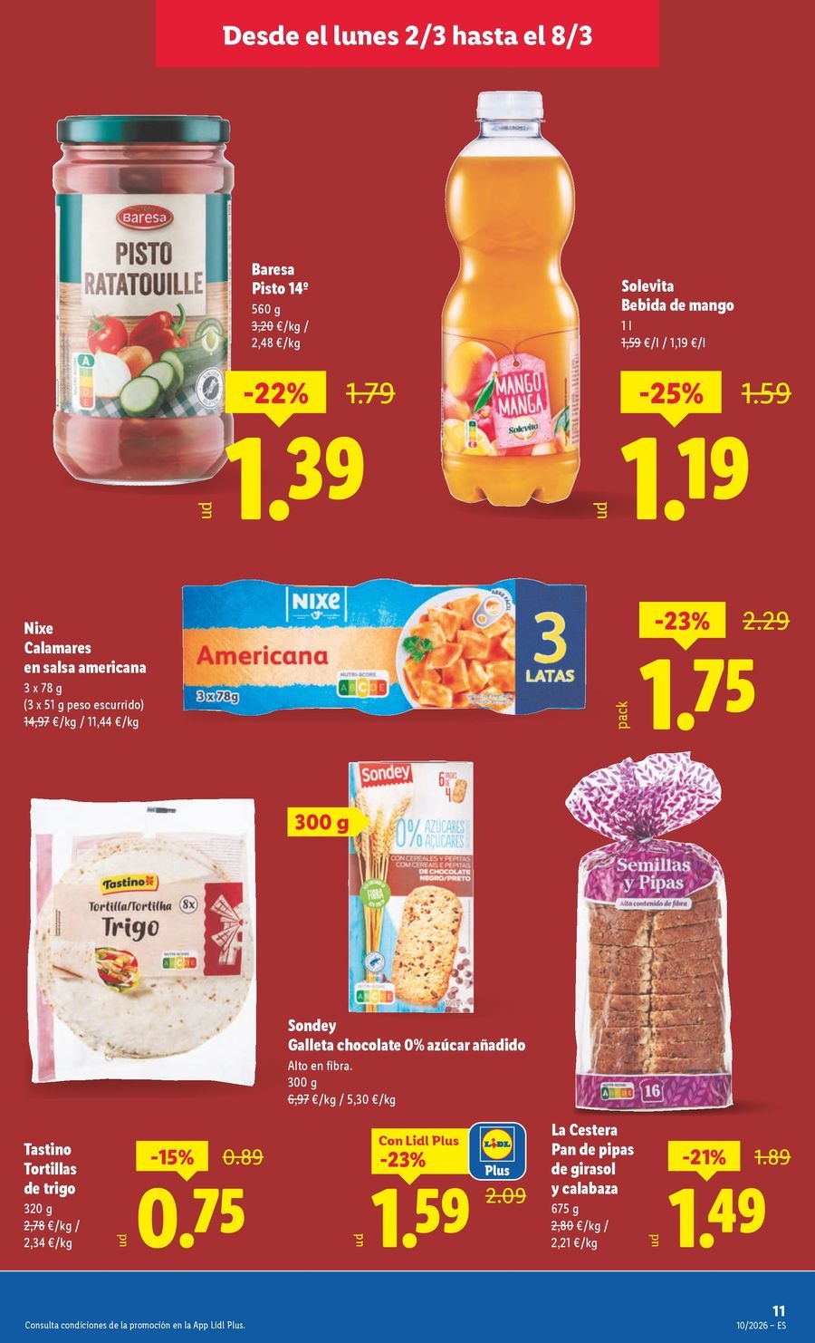 Ofertas de Lidl España de 2 a 8 marzo 2026 ofertas semanales