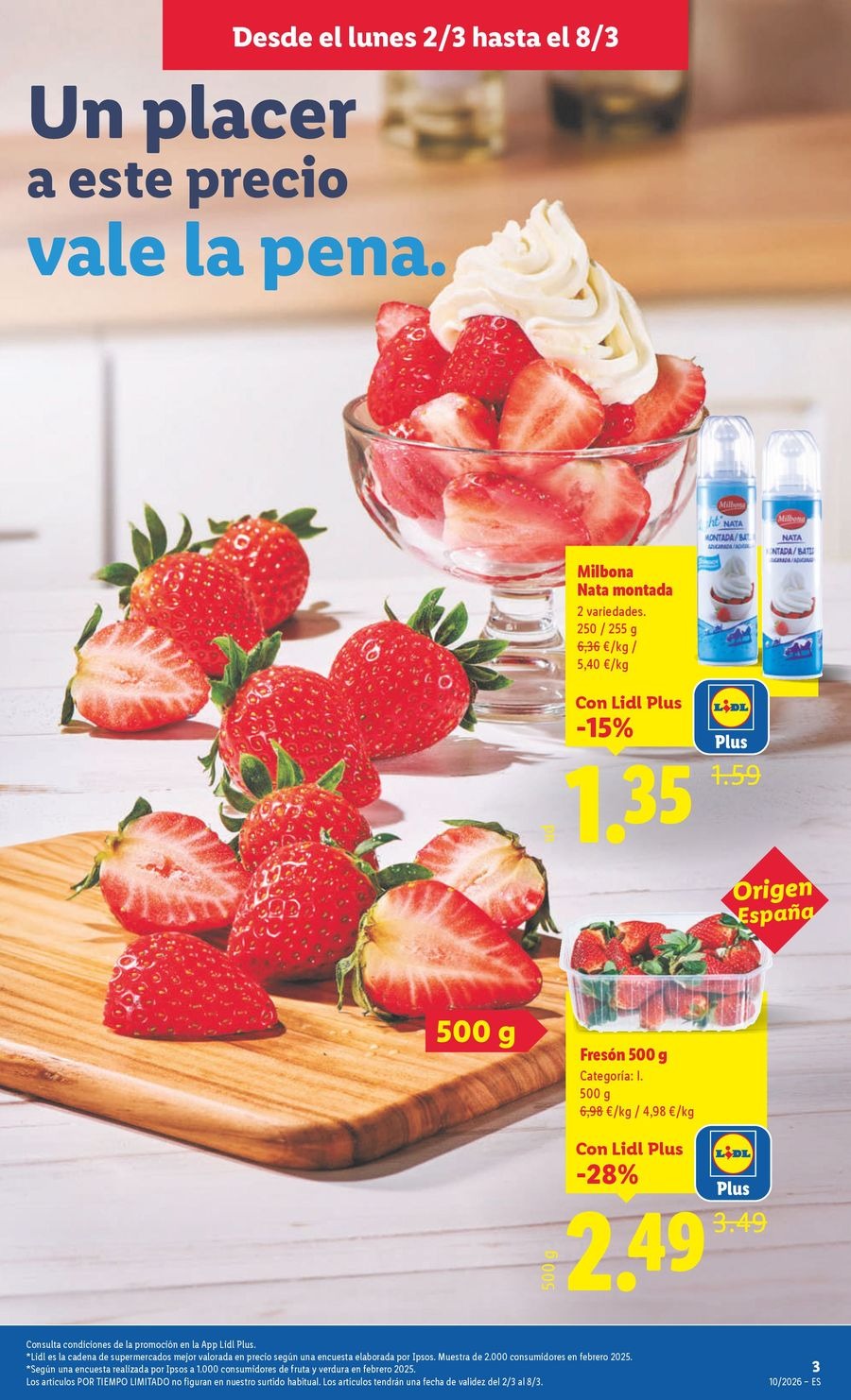 Ofertas de Lidl España de 2 a 8 marzo 2026 ofertas semanales