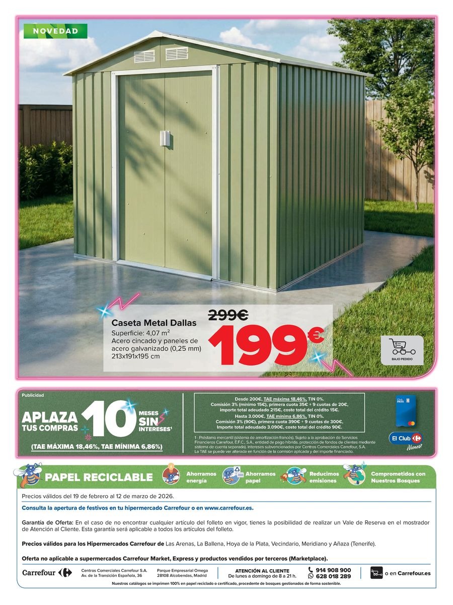 Ofertas de Carrefour España de 19 febrero a 12 marzo 2026 Ofertas Jardín