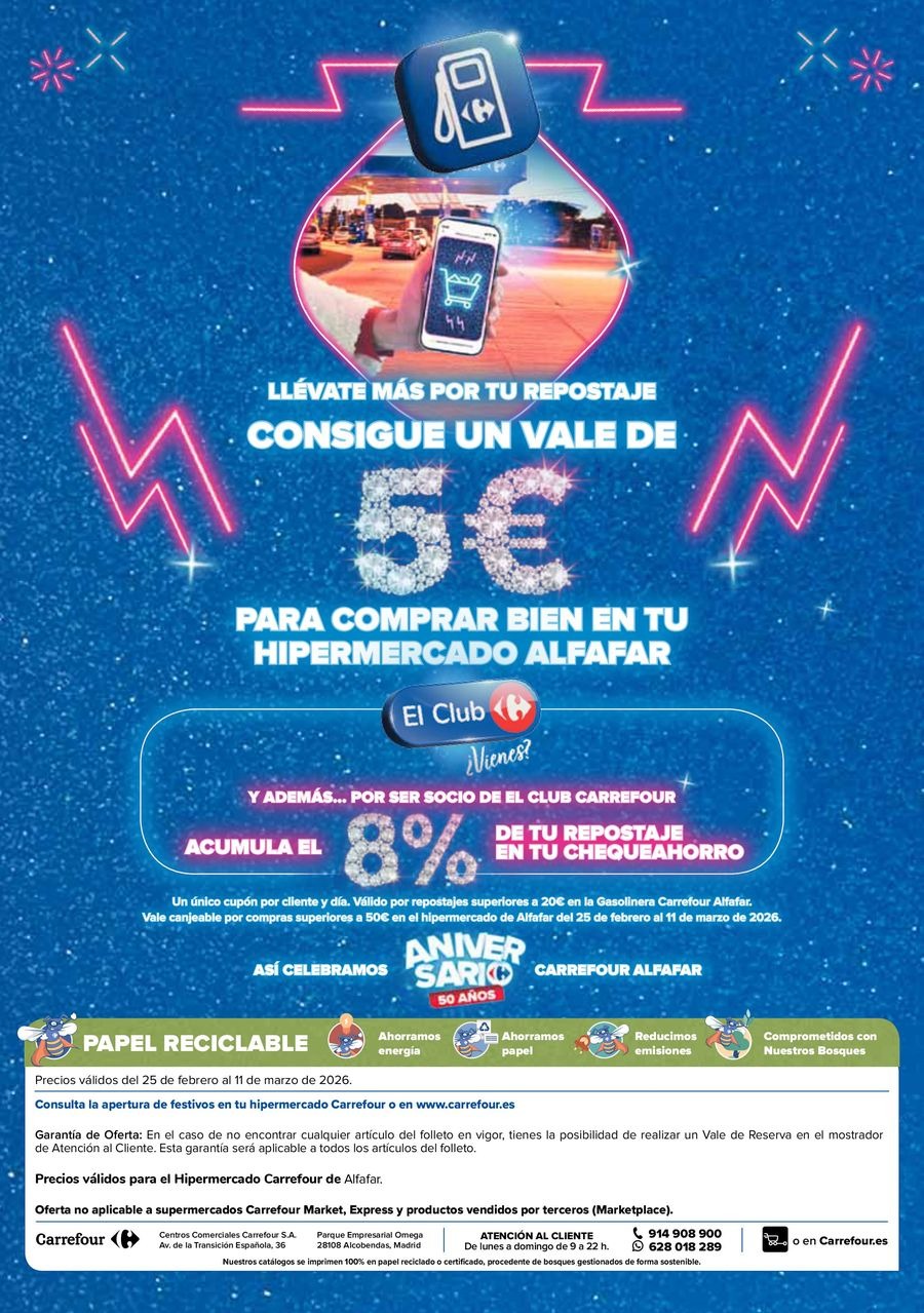 Ofertas de Carrefour España de 25 febrero a 11 marzo 2026 50% QUE VUELVE + 3x2 Ofertas