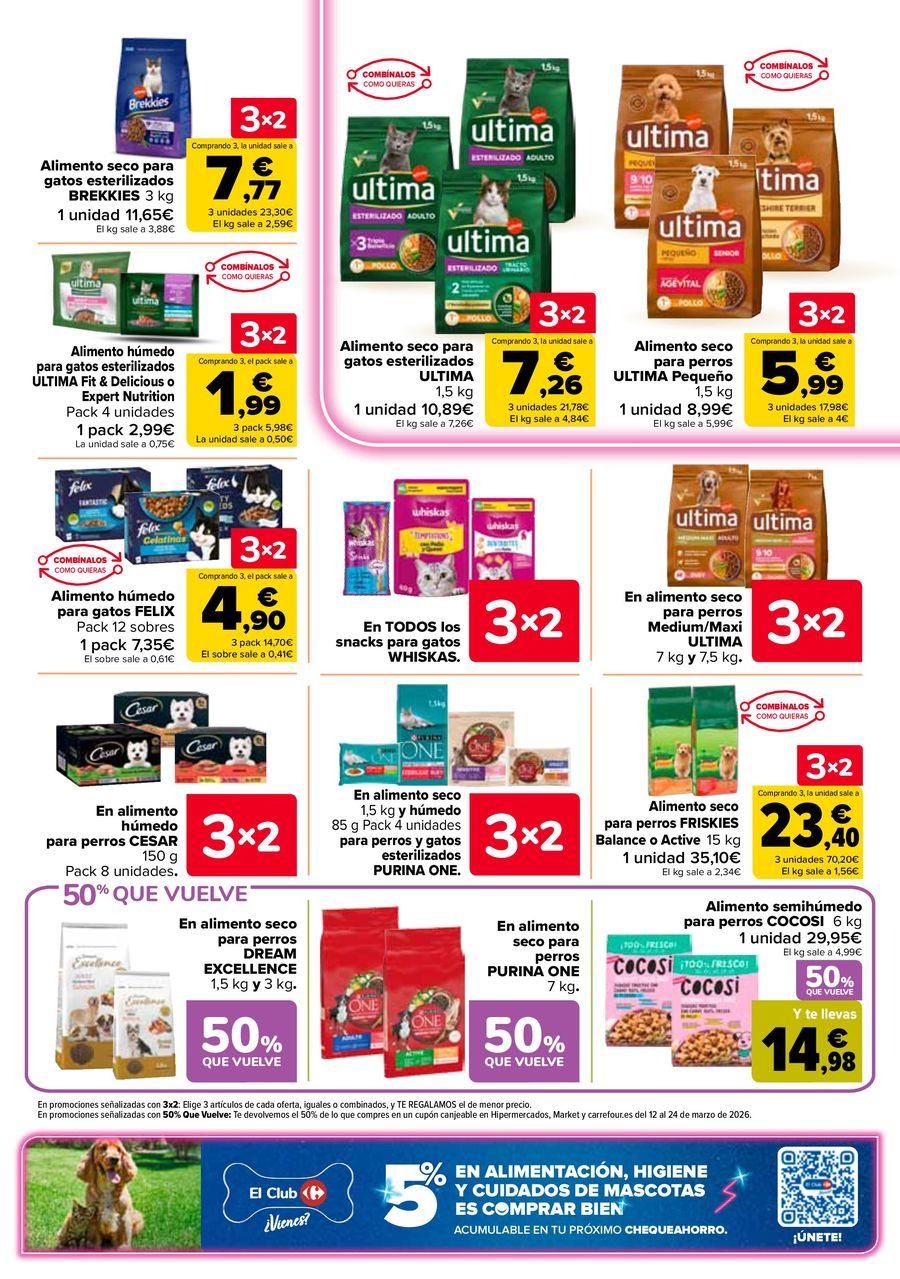Ofertas de Carrefour España de 25 febrero a 11 marzo 2026 50% QUE VUELVE + 3x2 Ofertas