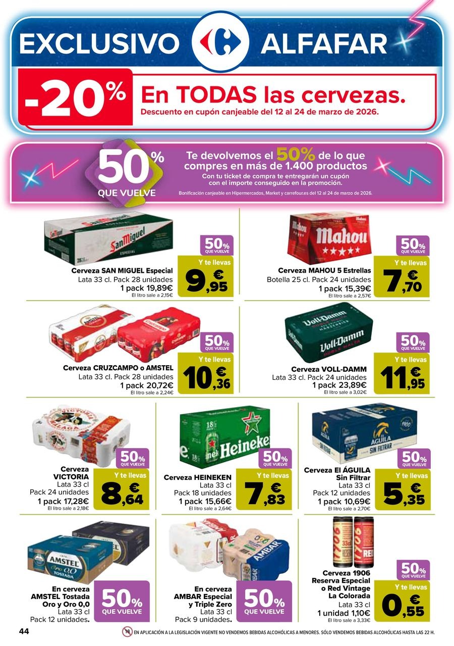 Ofertas de Carrefour España de 25 febrero a 11 marzo 2026 50% QUE VUELVE + 3x2 Ofertas