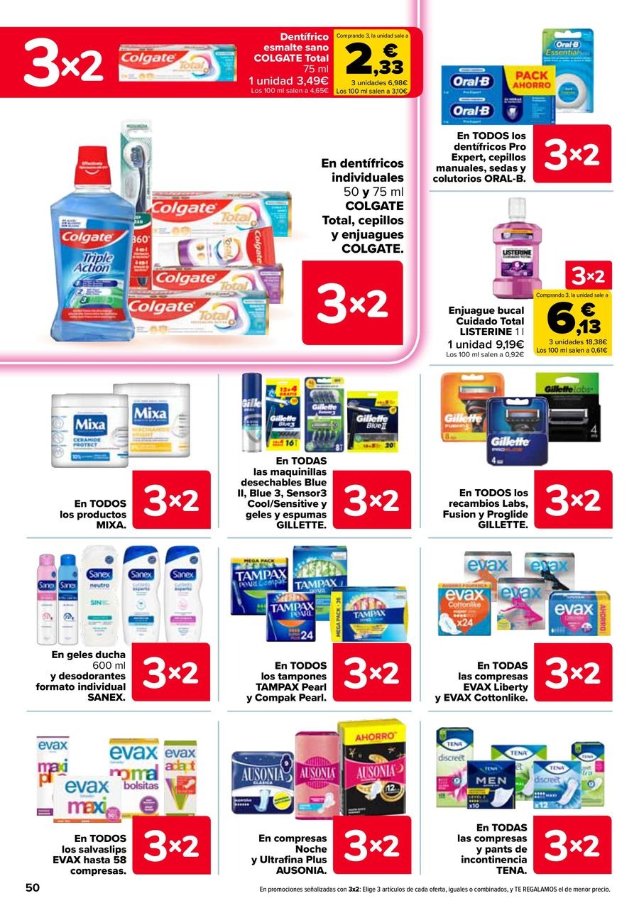 Ofertas de Carrefour España de 25 febrero a 11 marzo 2026 50% QUE VUELVE + 3x2 Ofertas
