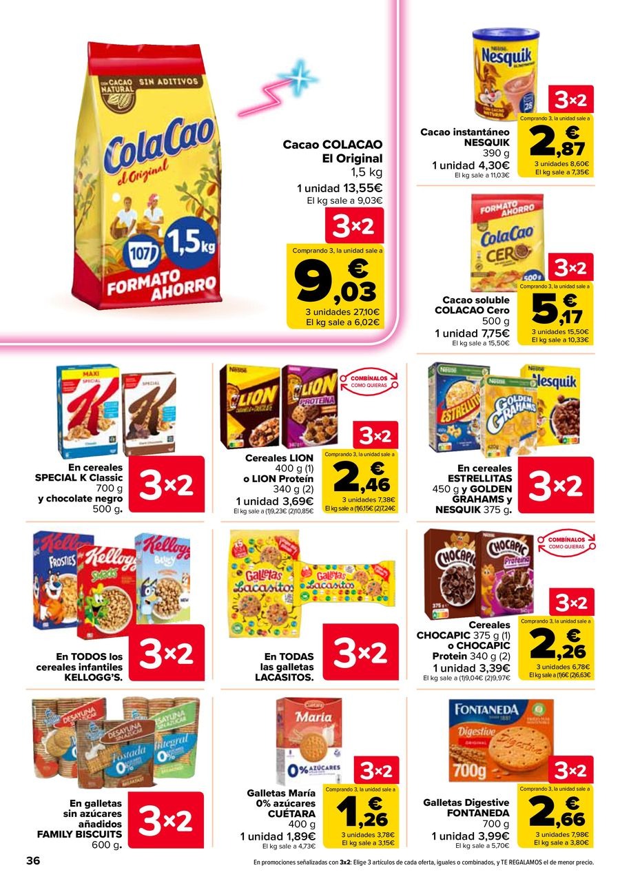Ofertas de Carrefour España de 25 febrero a 11 marzo 2026 50% QUE VUELVE + 3x2 Ofertas