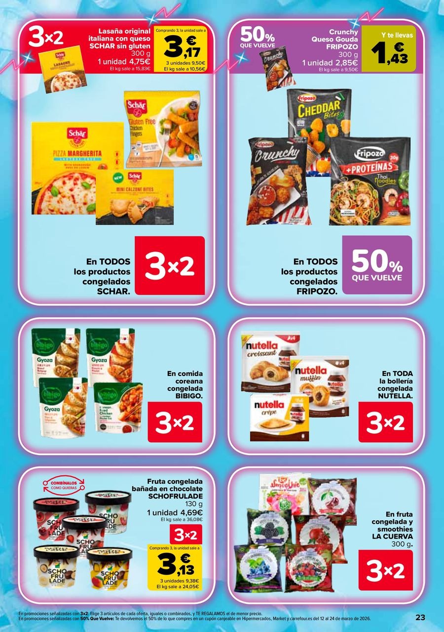 Ofertas de Carrefour España de 25 febrero a 11 marzo 2026 50% QUE VUELVE + 3x2 Ofertas