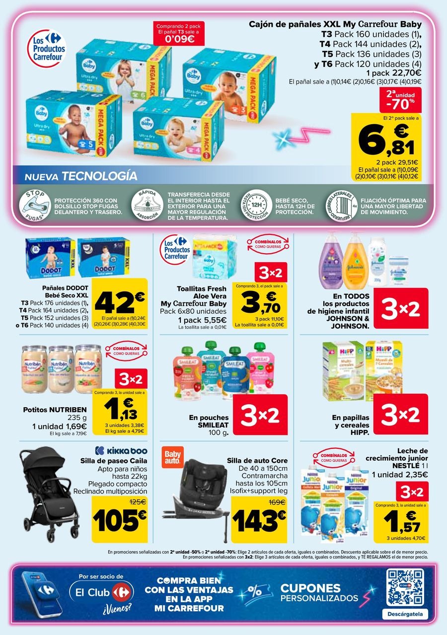 Ofertas de Carrefour España de 25 febrero a 11 marzo 2026 50% QUE VUELVE + 3x2 Ofertas