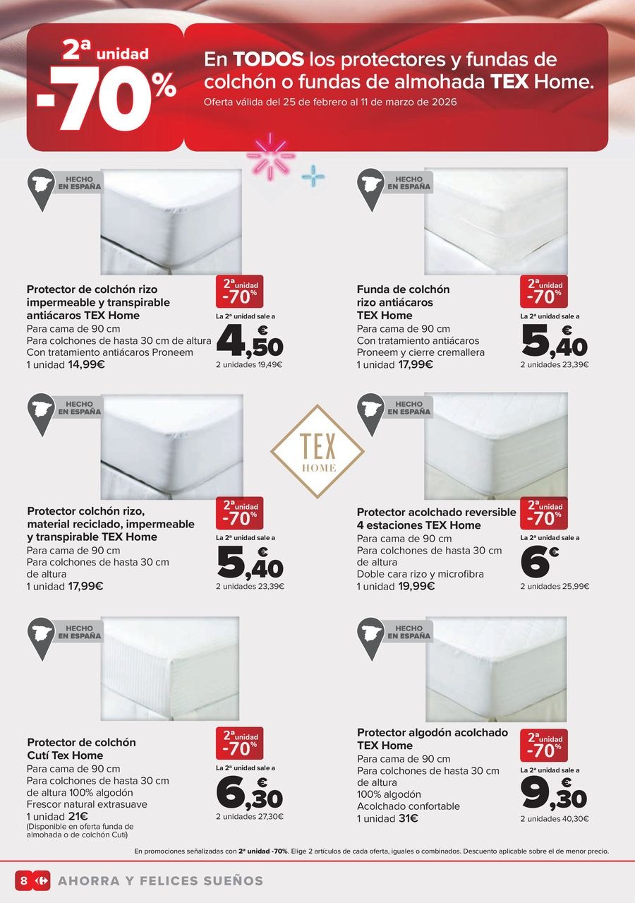 Ofertas de Carrefour España de 25 febrero a 23 marzo 2026 Ofertas Colchones