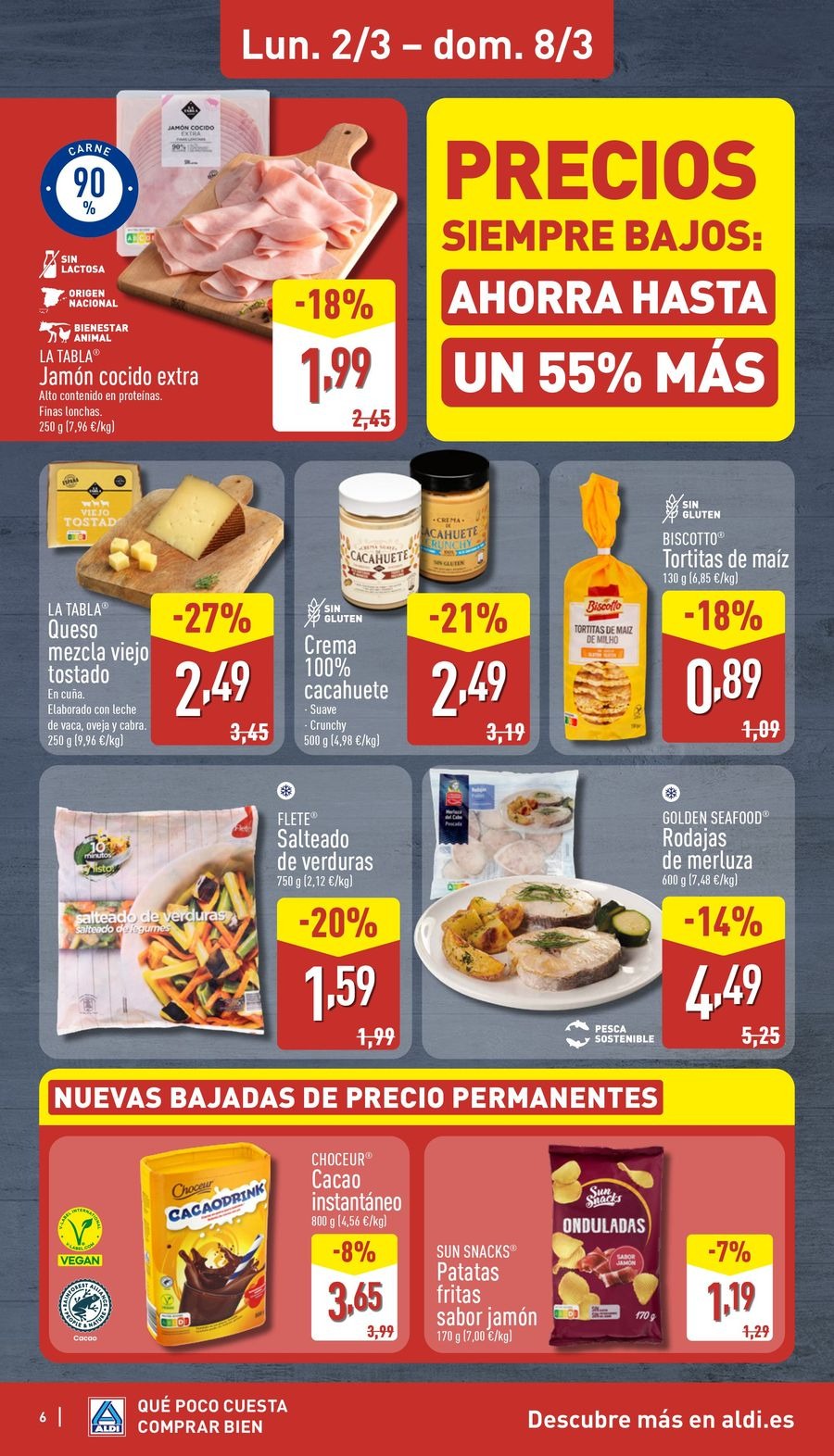ALDI Spain Offers from 2 to 8 March 2026 How little it costs to buy well!