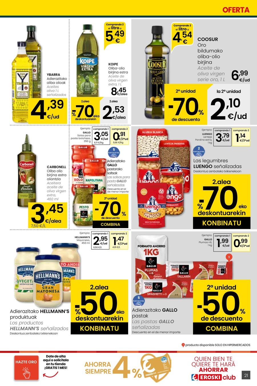 Ofertas de Eroski España de 26 febrero a 11 marzo 2026 Udaberriz jantzi zeure