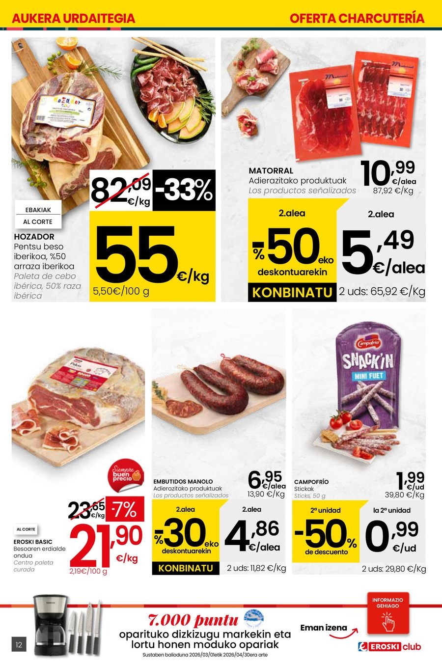 Ofertas de Eroski España de 26 febrero a 11 marzo 2026 Udaberriz jantzi zeure