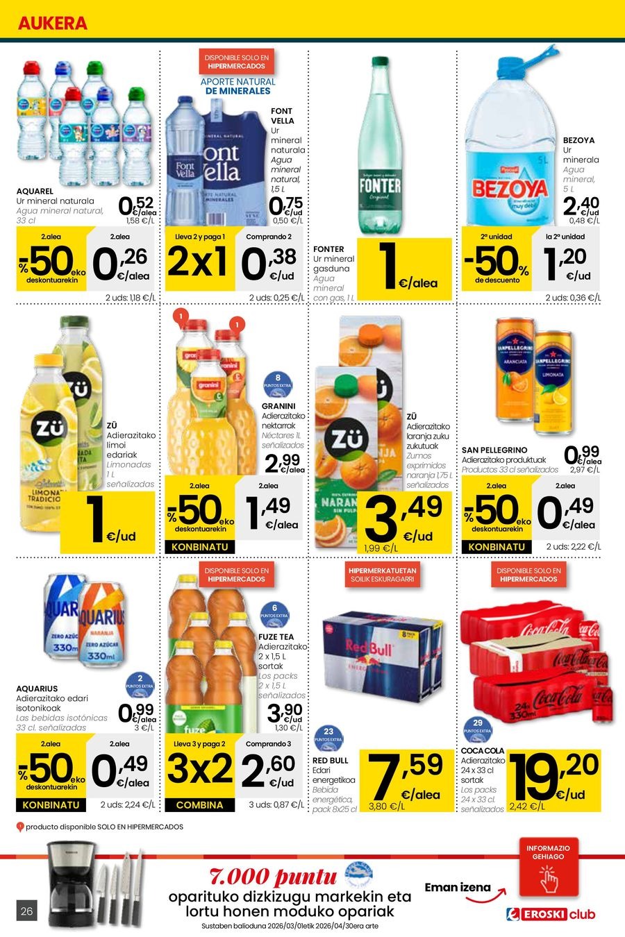 Ofertas de Eroski España de 26 febrero a 11 marzo 2026 Udaberriz jantzi zeure