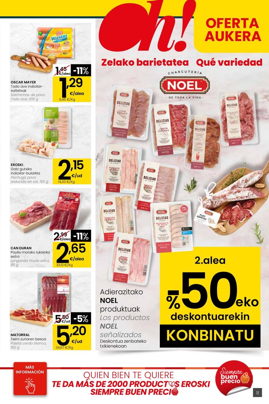 Ofertas de Eroski España de 26 febrero a 11 marzo 2026 Udaberriz jantzi zeure