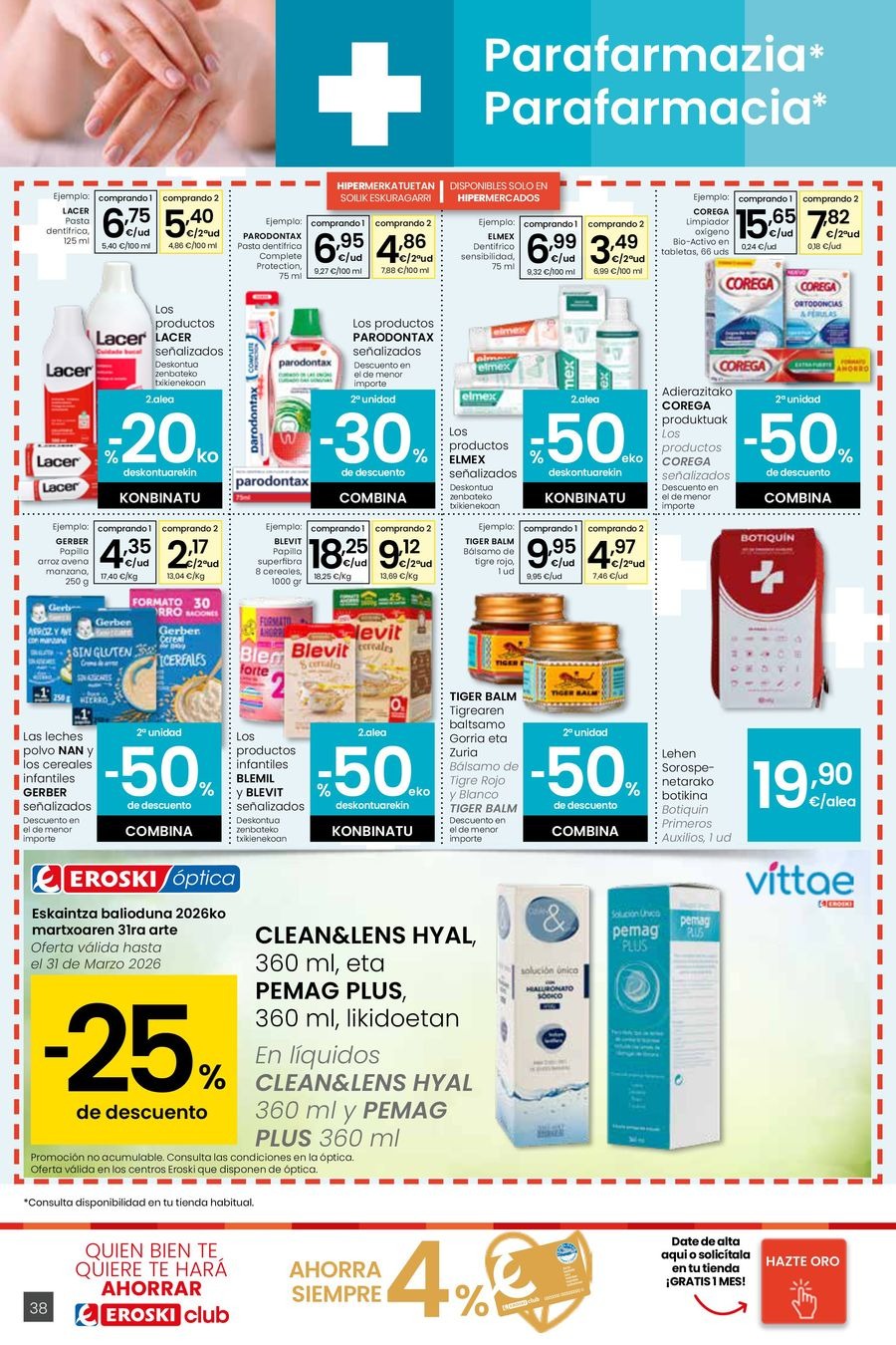 Ofertas de Eroski España de 26 febrero a 11 marzo 2026 Udaberriz jantzi zeure