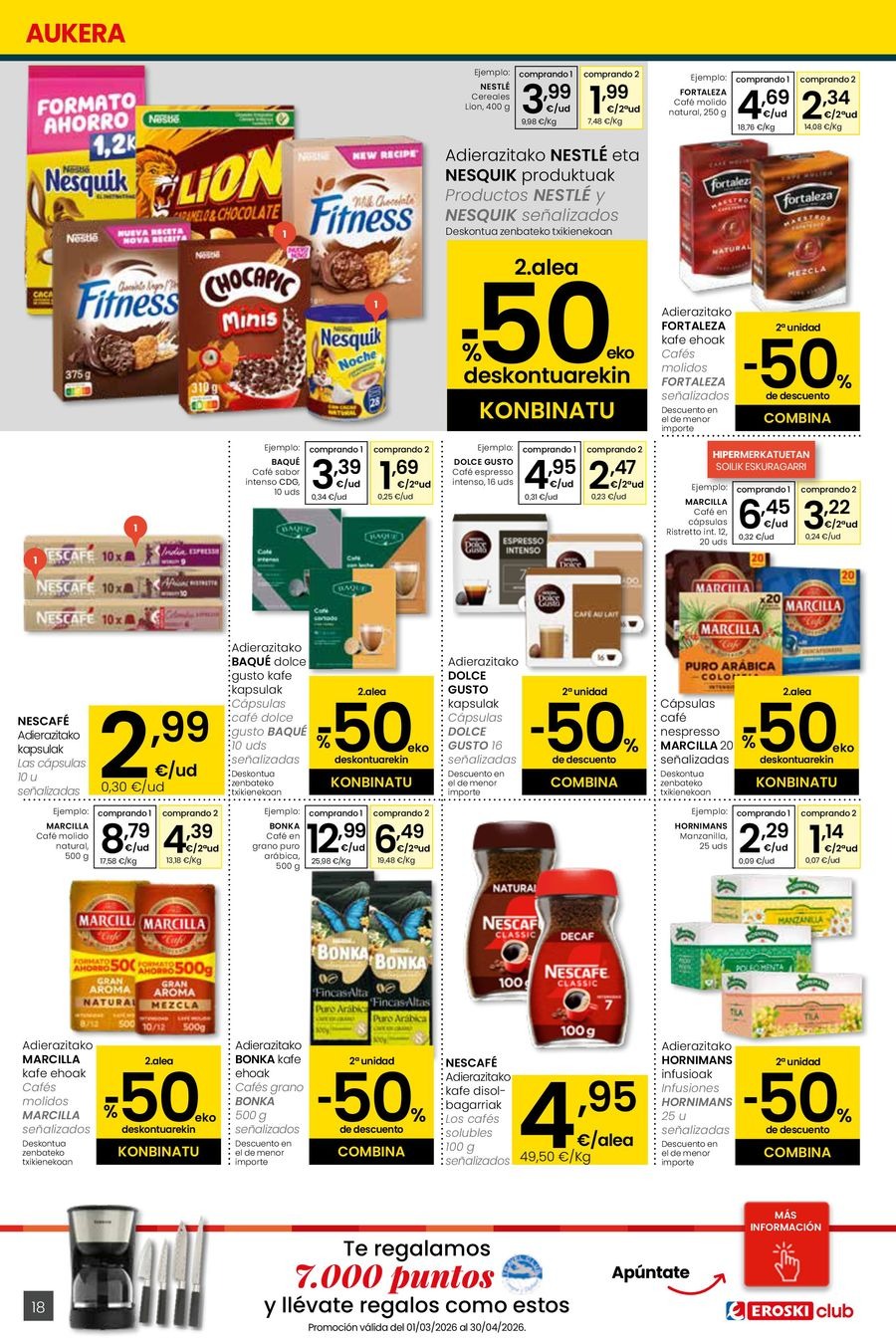 Ofertas de Eroski España de 26 febrero a 11 marzo 2026 Udaberriz jantzi zeure