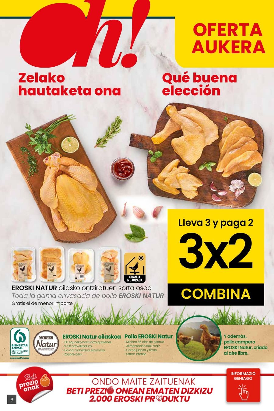 Ofertas de Eroski España de 26 febrero a 11 marzo 2026 Udaberriz jantzi zeure