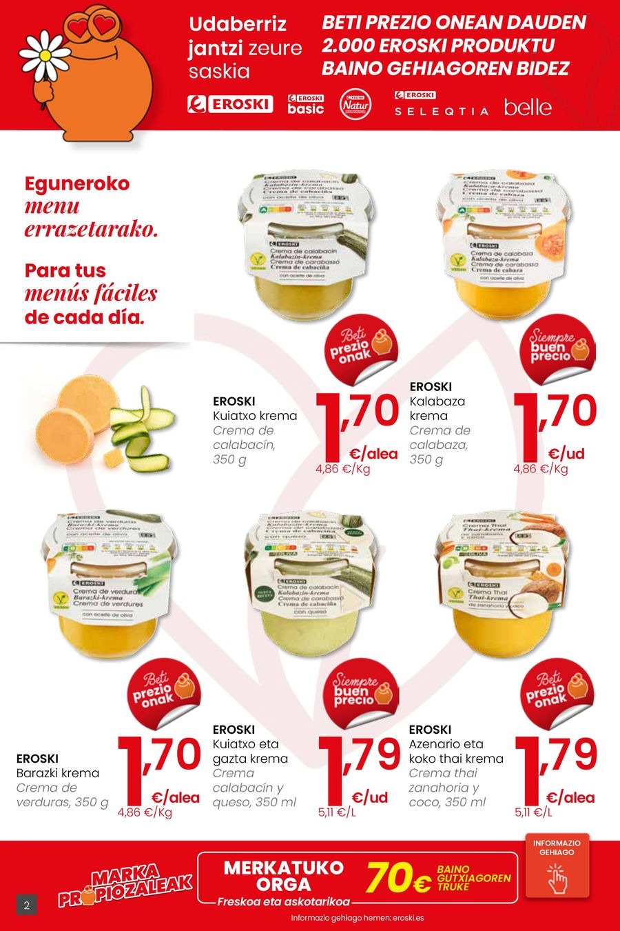 Ofertas de Eroski España de 26 febrero a 11 marzo 2026 Udaberriz jantzi zeure