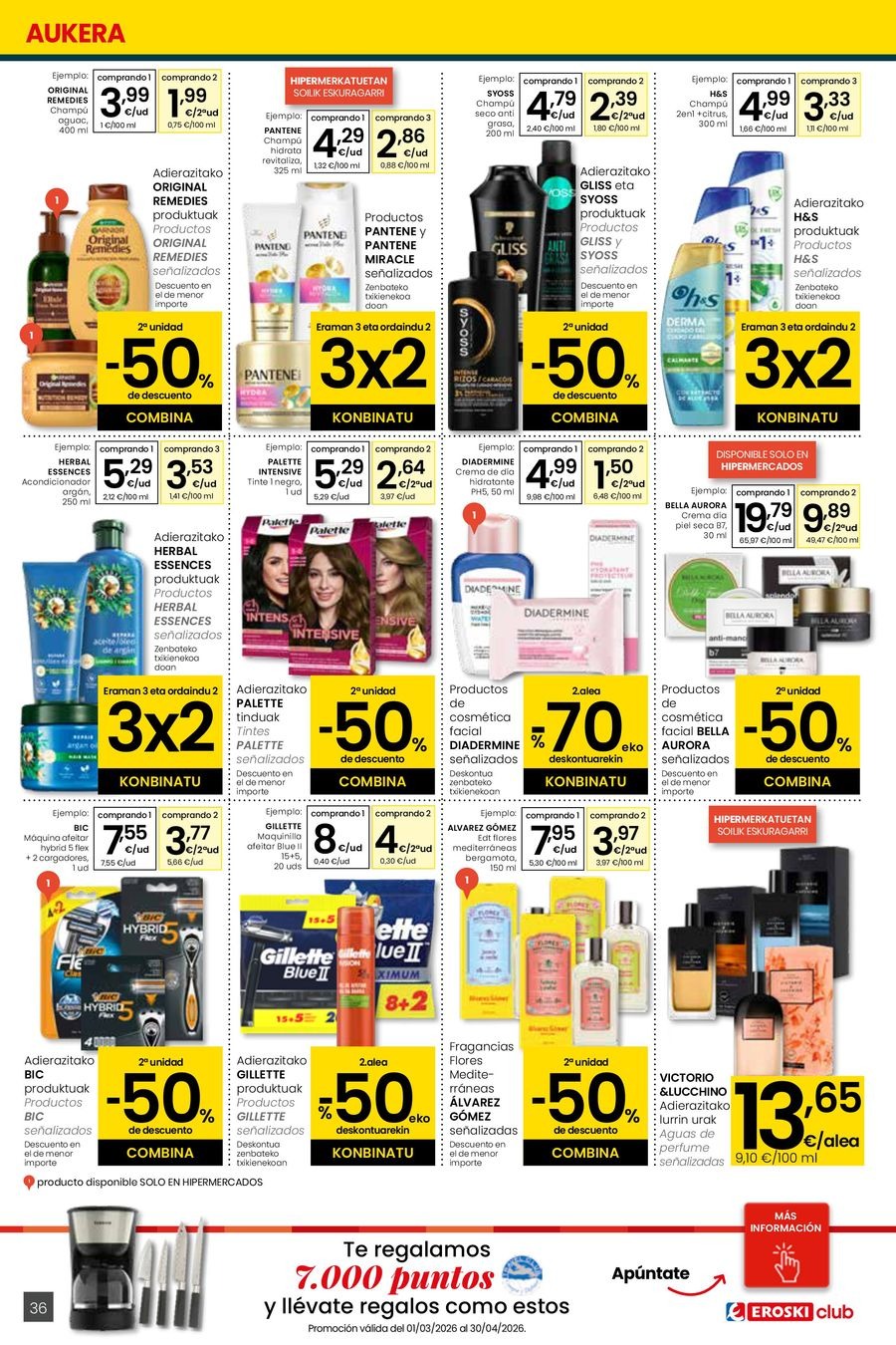 Ofertas de Eroski España de 26 febrero a 11 marzo 2026 Udaberriz jantzi zeure