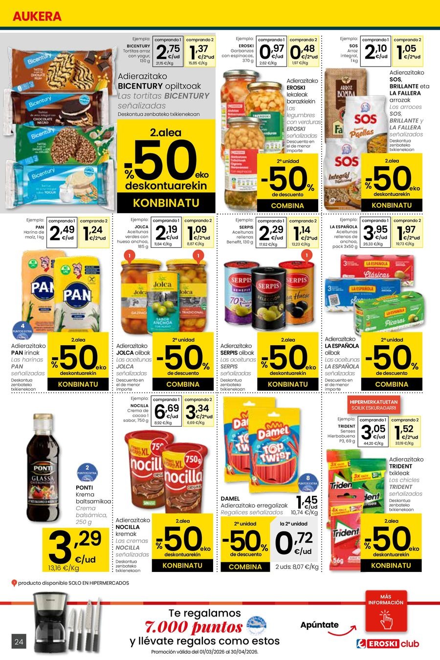 Ofertas de Eroski España de 26 febrero a 11 marzo 2026 Udaberriz jantzi zeure