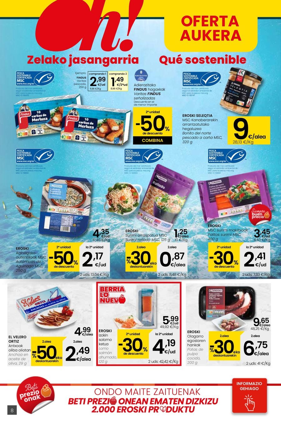 Ofertas de Eroski España de 26 febrero a 11 marzo 2026 Udaberriz jantzi zeure
