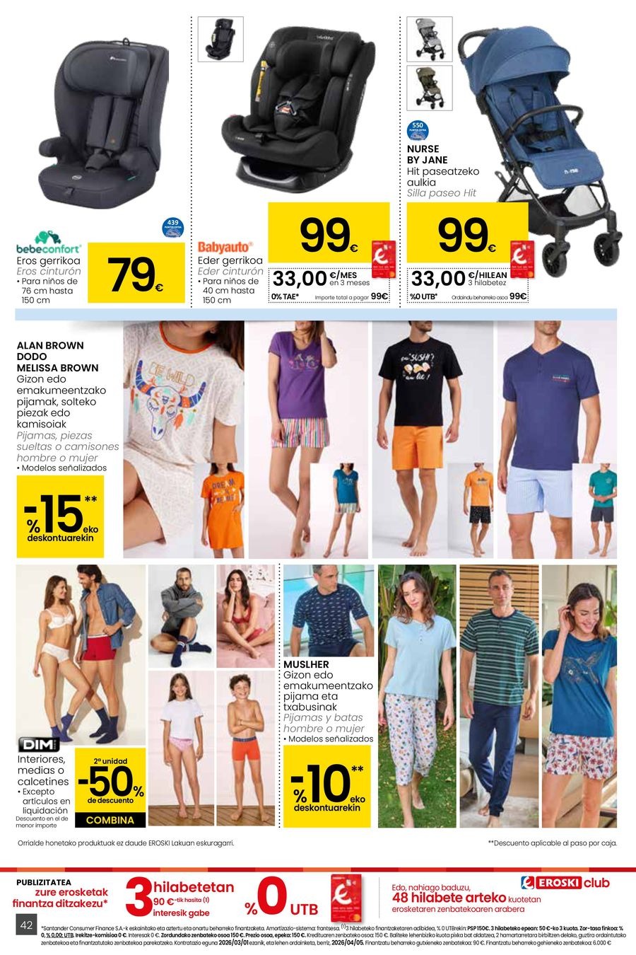 Ofertas de Eroski España de 26 febrero a 11 marzo 2026 Udaberriz jantzi zeure