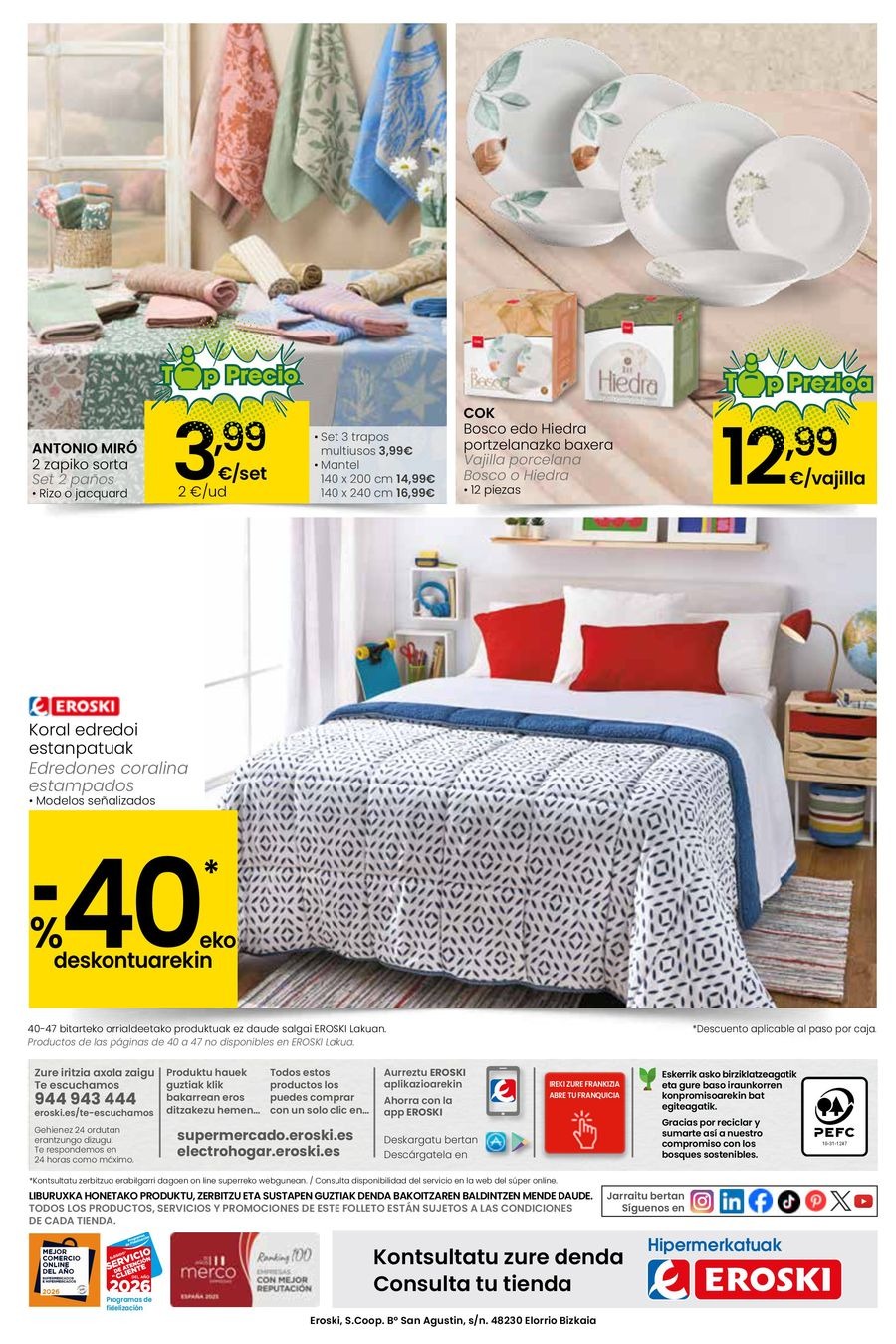 Ofertas de Eroski España de 26 febrero a 11 marzo 2026 Udaberriz jantzi zeure