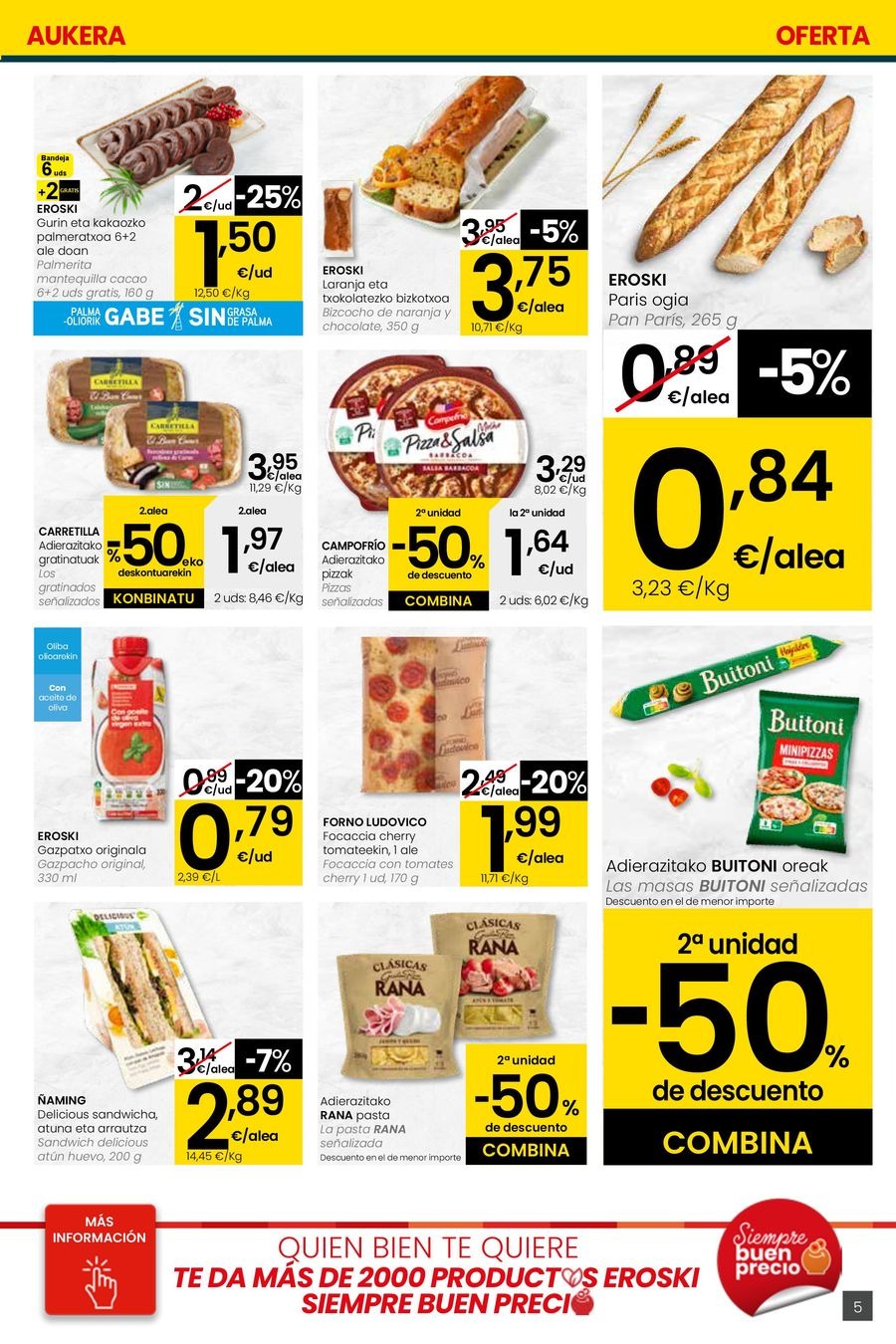 Ofertas de Eroski España de 26 febrero a 11 marzo 2026 Udaberriz jantzi zeure