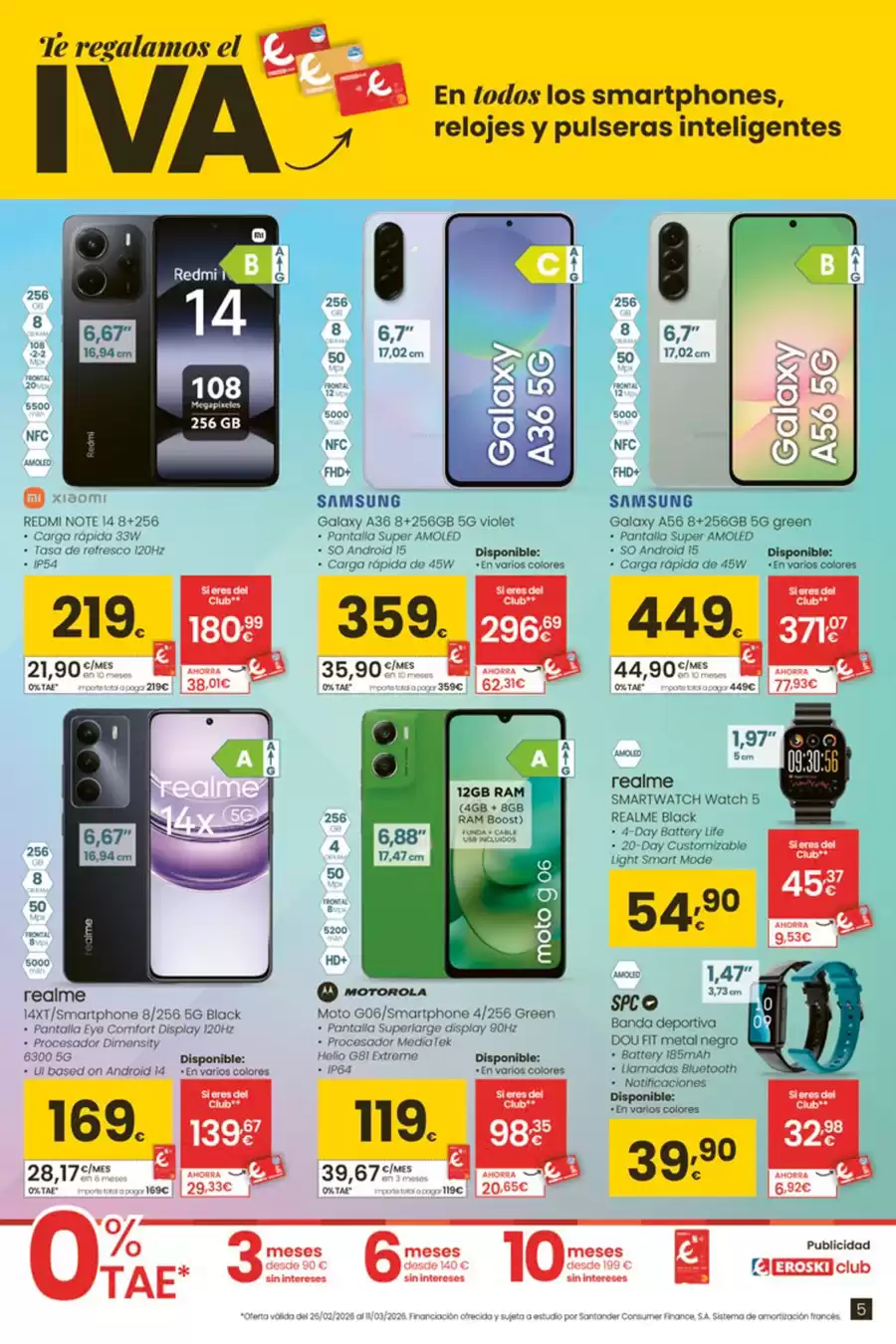 Ofertas de Eroski España de 26 febrero a 11 marzo 2026 Ofertas tecno