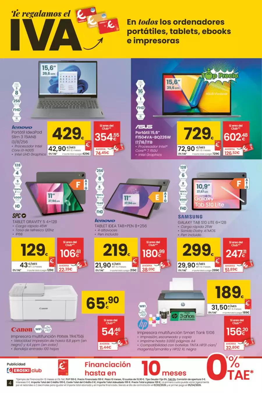 Ofertas de Eroski España de 26 febrero a 11 marzo 2026 Ofertas tecno