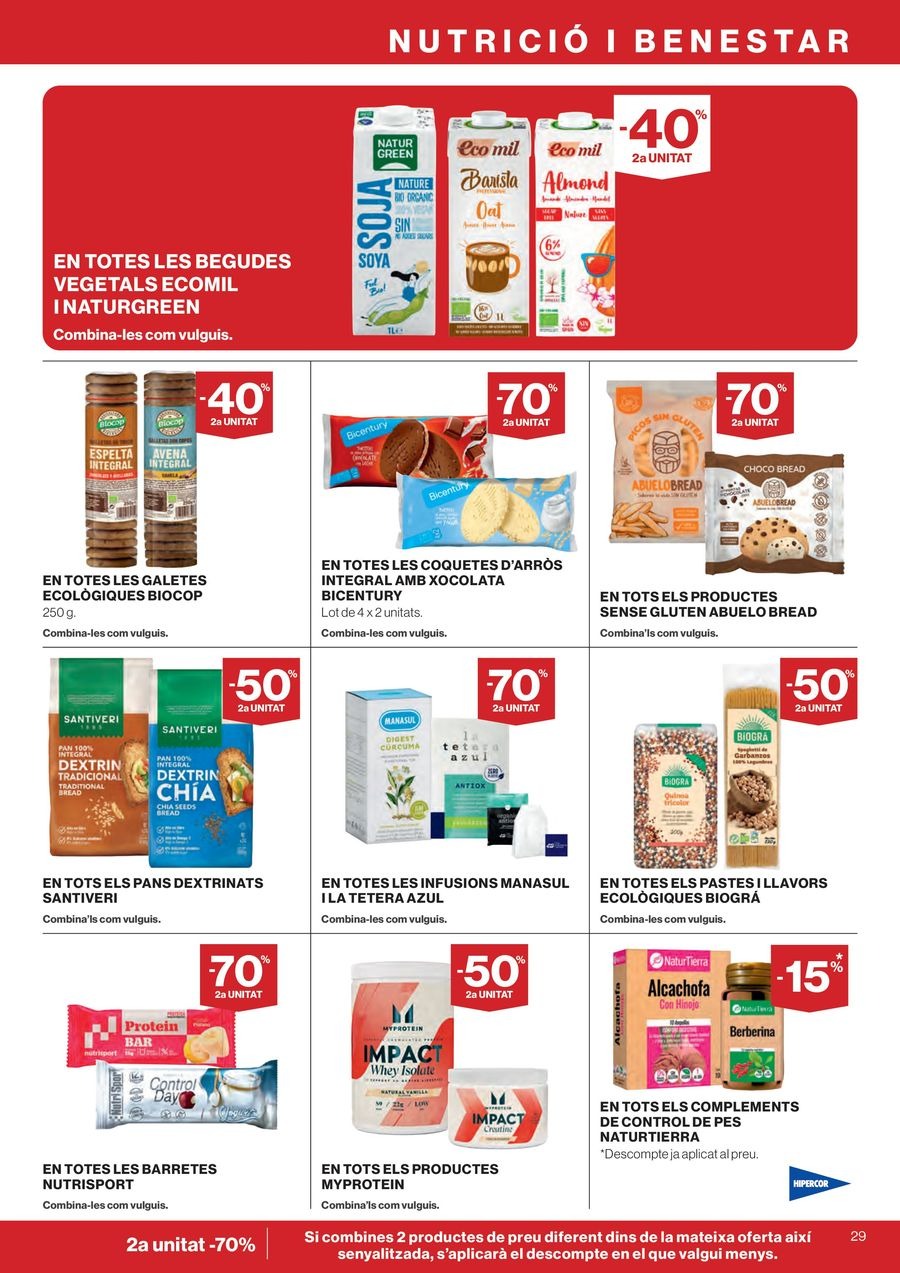Ofertas de Hipercor España de 26 febrero a 11 marzo 2026 70% 2ª Unidad en Miles de Productos