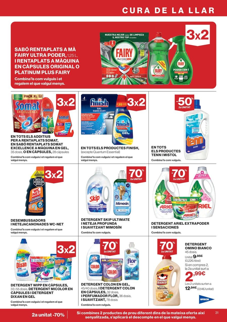 Ofertas de Hipercor España de 26 febrero a 11 marzo 2026 70% 2ª Unidad en Miles de Productos