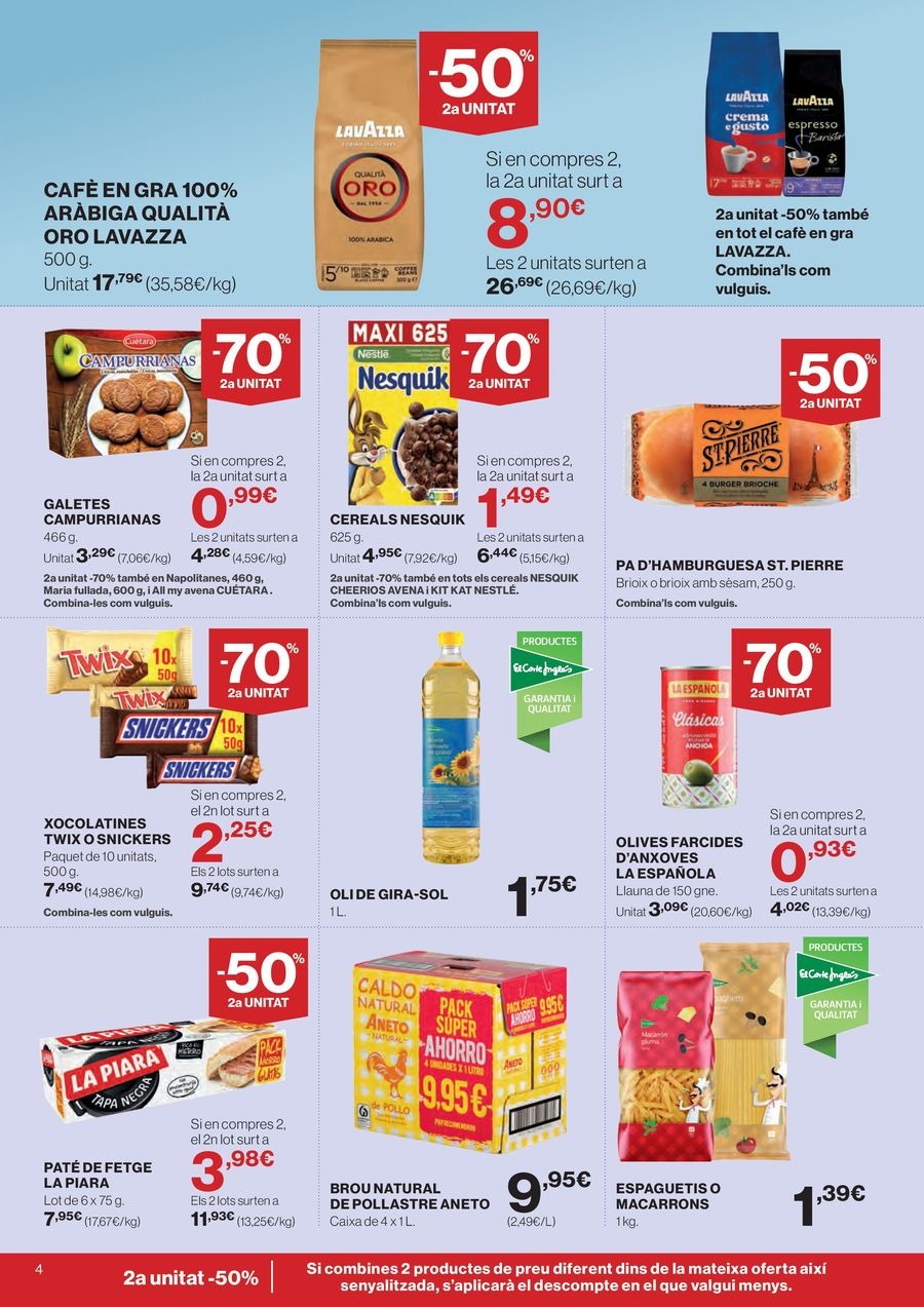 Ofertas de Hipercor España de 26 febrero a 11 marzo 2026 70% 2ª Unidad en Miles de Productos