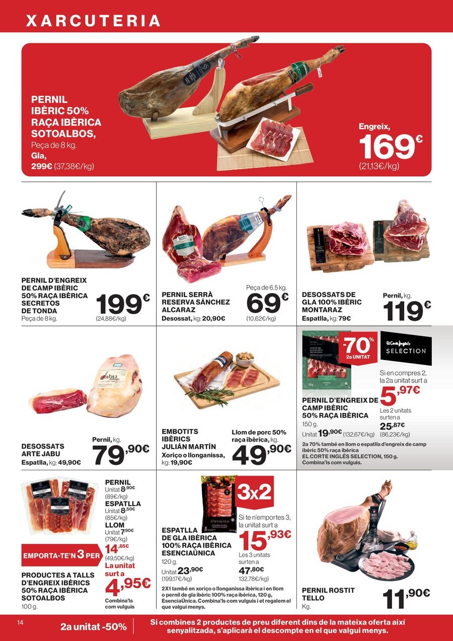 Ofertas de Hipercor España de 26 febrero a 11 marzo 2026 70% 2ª Unidad en Miles de Productos