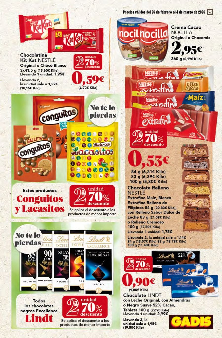 GADIS supermarket Spain Offers from 26 February to 4 March 2026 New prices